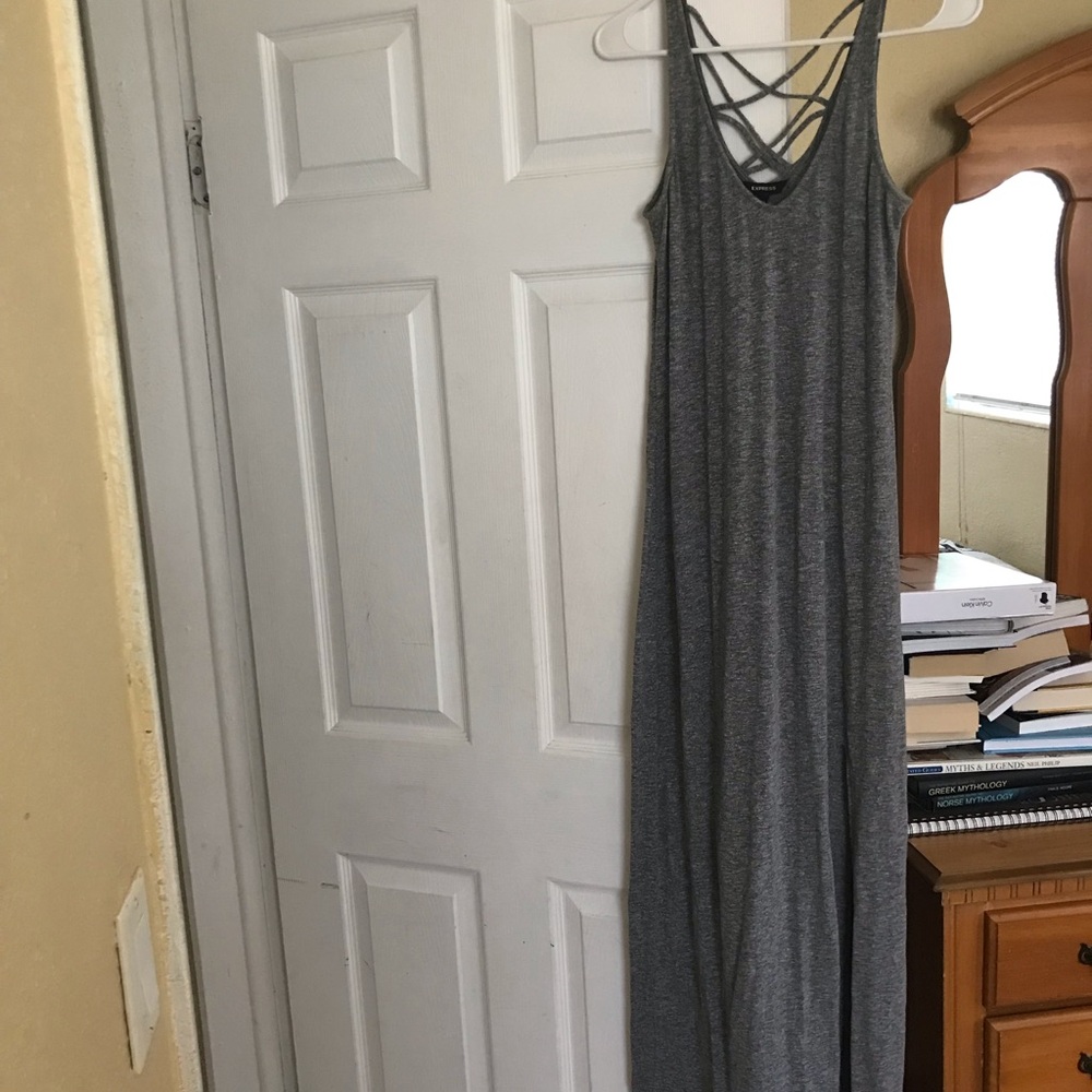 Express Gray Maxi Dress XS